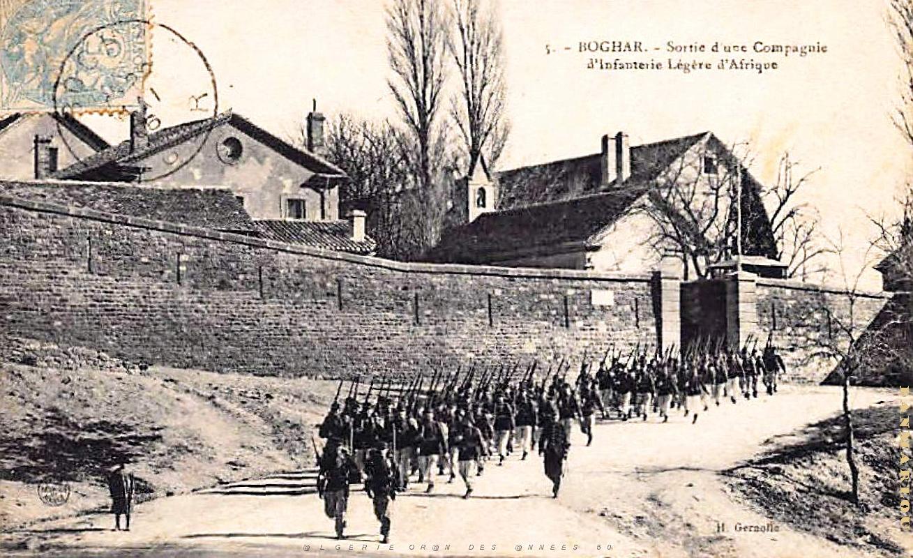Boghar - Infanterie Legere d'Afrique - Sortie - 1906.jpg